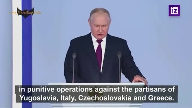 Putin's speech today. 